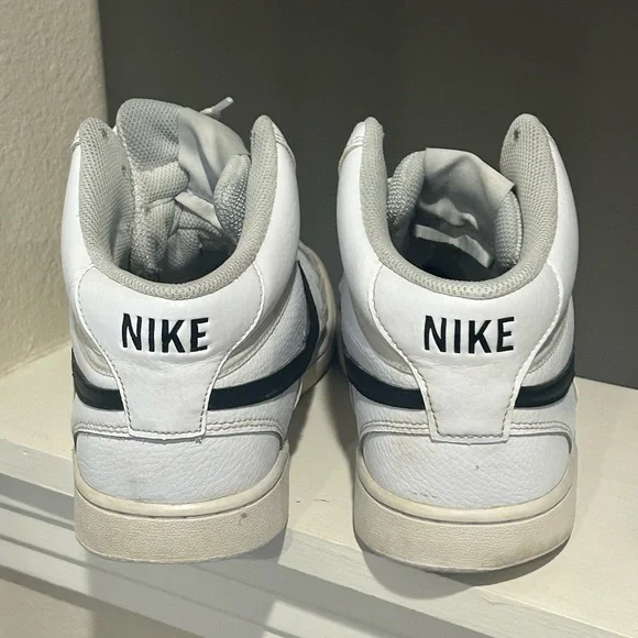 Nike Court Vision Mid White Black - Men’s Size 9.5 - Picture 8 of 9